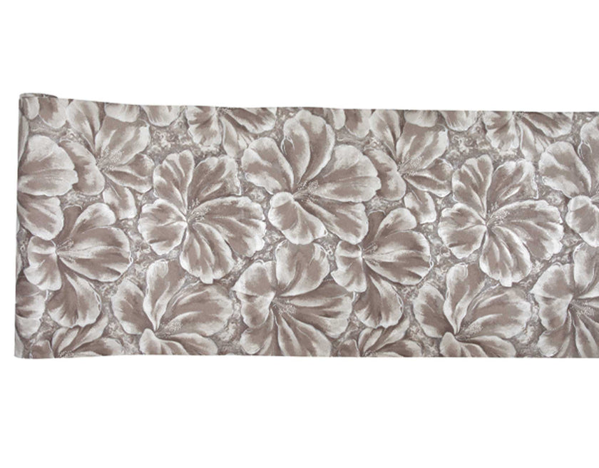 Flora - Taupe Peel & Stick Wallpaper